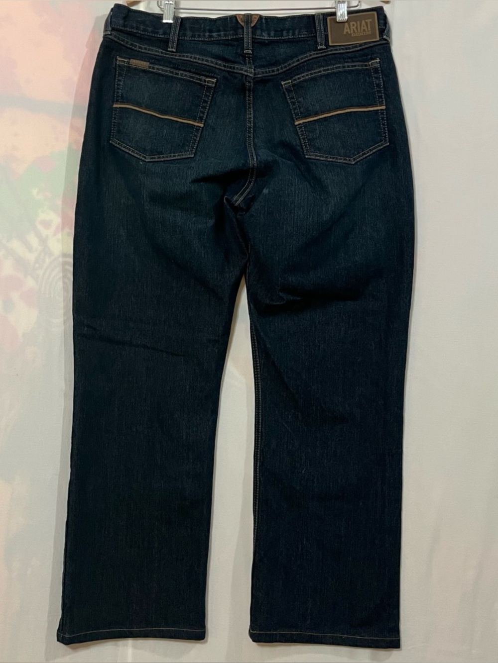 Ariat M4 Pro Series Ray Boot Jean Mens 36x34 Dark Wash Relaxed Boot Cut Western - Picture 4 of 12